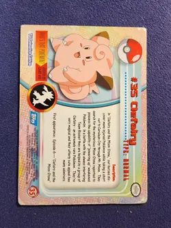 Pokemon Card - Clefairy #35 - Topps Series 1 - Black Logo HP - Image 2