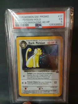 Pokemon TCG Dark Persian Holo Promo Card 17p PSA 5 EX Black Star Promo 2000 - Image 1