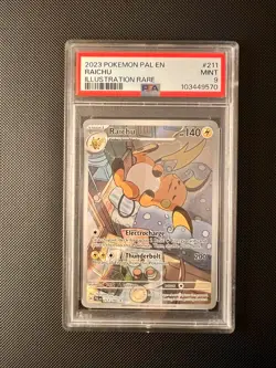 PSA 9 MINT Raichu 211/193 Illustration Rare 2023 Paldea Evolved Pokemon Card - Image 1