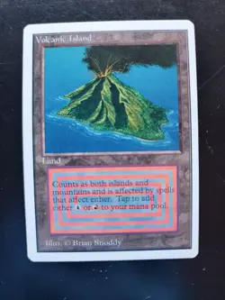 Volcanic Island MTG Magic: the Gathering x1 Unlimited Edition Lightly Played LP - Image 1