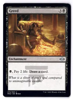 Greed NM* Modern Horizons 2 ENGLISH 274/303 mtg -UnltdCards - Image 1