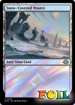 Snow-Covered Wastes (0229) 0229 MTG Modern Horizons 3 Uncommon NP Foil - Image 1