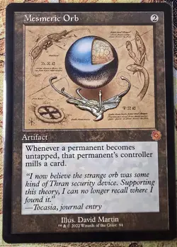 Mesmeric Orb (Schematic) The Brothers' War: Retro Frame, Regular, MTG, NM+ - Image 1