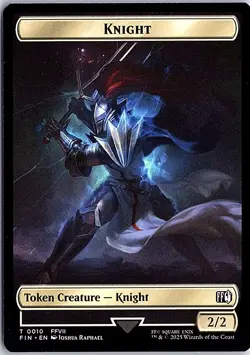 Hero (0002) // Knight Double-Sided Token T FINAL FANTASY 2 // 10 LP Magic - Image 1