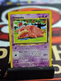1st Edition 2000 Pokemon Slowpoke Neo Genesis MP/LP 73/111 Common Vintage - Image 1