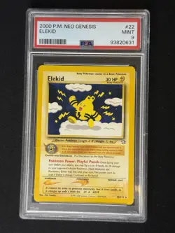 Elekid PSA 9 22/111 Non Holo Neo Genesis 2000 Pokemon Card near mint - Image 1