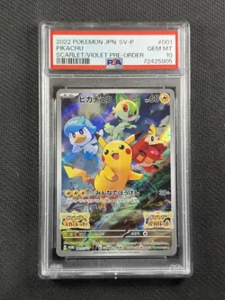 Pokemon Card Jpn PSA 10 Gem Mt Pikachu Scarlet & Violet Pre Order #001/SV-P - Image 1