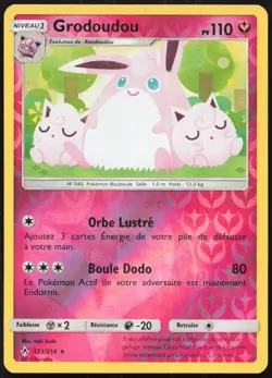 Carte Pokemon Grodoudou 135/214 Reverse Alliance Infaillible Francais - Image 1