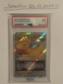 Pokemon Karte - Dragonite VSTAR (050/078) Pokemon Go - PSA 9 - MINT Condition - Image 1