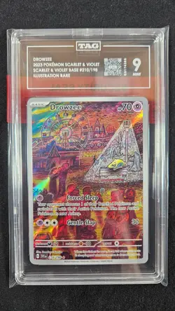 Drowzee 210/198 Pokemon Scarlet & Violet Base IR TAG 9 - Image 3