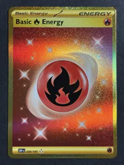 Pokemon TCG Gold Fire Basic Energy 230/197 Obsidian Flames - Image 1