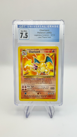 Charizard NON-Holo - CGC 7.5 NM+ - 2002 Pokemon Legendary Collection 3/110 Rare - Image 1