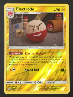 Pokemon TCG Electrode 39/181 SM Team Up Reverse Holo Rare NM - Image 1