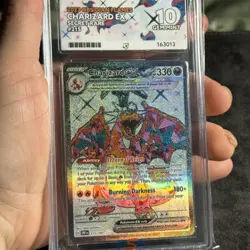Pokemon Charizard EX 215/197 Secret Rare Obsidian Flames ACE 10 GEM MINT - Image 2