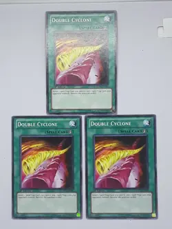 3x Double Cyclone DP10-EN022 Yu-Gi-Oh! 1st Edition - Image 1