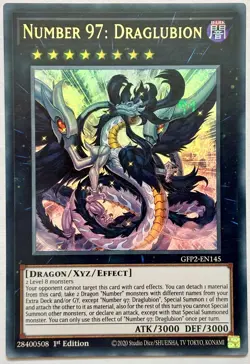 GFP2-EN145 Number 97: Draglubion - Ultra Rare 1st Ed Near Mint YuGiOh Card - Image 1