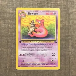 Pokemon Card Slowbro Fossil 1st Edition Common 43/62 Near Mint - Image 1