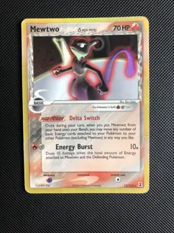 Mewtwo Holo - EX Delta Species 12/113 - Rare Pokemon Card - Played - Image 1