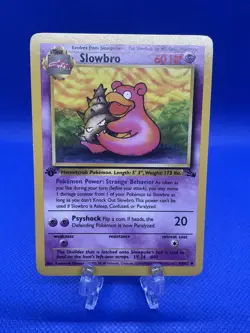 Slowbro 1st Edition 43/62 Pokemon TCG Fossil Uncommon Card Near Mint NM - Image 1