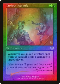 Furious Assault FOIL Mercadian Masques NM Red Common MAGIC MTG CARD ABUGames - Image 1