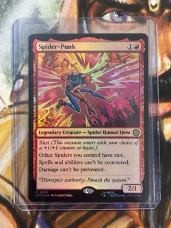 FOIL Spider-Punk #0092 Marvel's MTG Spider-Man Rare - Pack Fresh NM/Mint 🎸 - Image 3