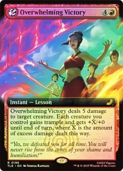 Overwhelming Victory Foil Extended Art Avatar: The Last Airbender NM MTG - Image 1