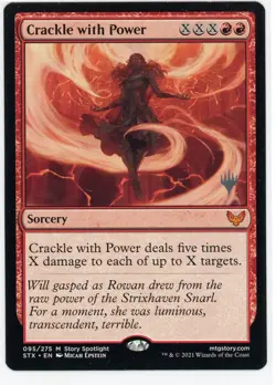 2021 Magic the Gathering Crackle With Power Sorcery Promo Strix Haven Nr/Mt - Image 1