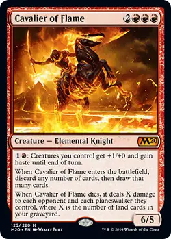 MTG - Cavalier of Flame, Core Set 2020 - Image 1