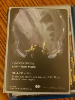 Godless Shrine (Borderless) (Galaxy Foil) 375 Edge of Eternities NM FOIL MTG - Image 1