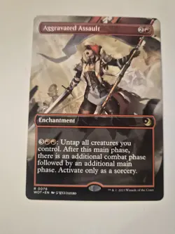 Aggravated Assault(Anime Borderless) Wilds of Eldraine: Enchanting Tales Regular - Image 1