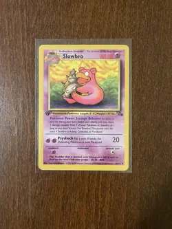 First Edition Pokemon TCG Slowbro Fossil 43 Regular Wizards Base Set - Image 1