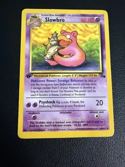 SLOWBRO 43/62 Non Holo 1st Edition Fossil Set Vintage WoTC Pokemon TCG - Image 1