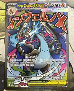Pokemon TCG - Mega Charizard X EX 023 Mega Evolution Promo Holo - NEAR MINT - Image 1