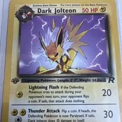 Dark Jolteon 1st edition Team Rocket 38/82 WOTC vintage Pokemon - Image 2