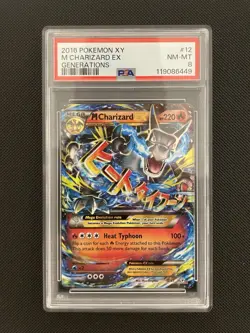 Mega M Charizard EX 12/83 PSA 8 - XY Generations Holo Ultra Rare Pokemon TCG - Image 1