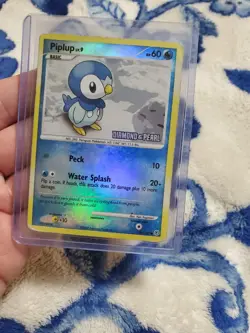 MP/HP 2007 Diamond and Pearl Piplup Reverse Holo Stamped 93/130 Pokemon TCG - Image 1