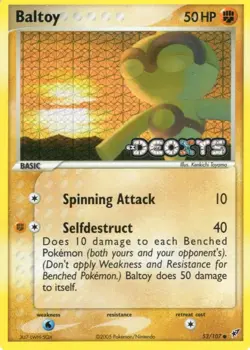 BALTOY 53/107 EX DEOXYS REVERSE HOLO STAMPED POKEMON TCG 2005 NM - Image 1