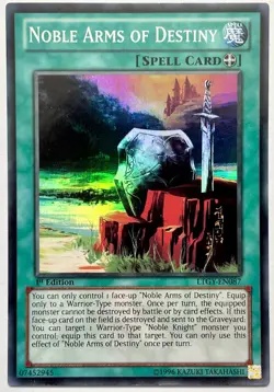 LTGY-EN087 Noble Arms of Destiny - Super Rare 1st Edition Lightly Played YuGiOh - Image 1
