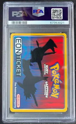 2003 Pokemon e Card Promo SS Tidal EON Ticket PSA 9 - Image 2
