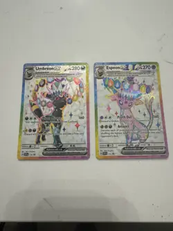 Umbreon & Espeon ex Prismatic Evolutions Premium Collection 175/176 PROMO CARDS - Image 1