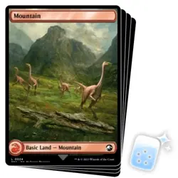 MOUNTAIN (024)(FULL ART) X4 Universes Beyond: Jurassic World Collection MTG - Image 1