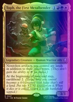 MTG Toph, the First Metalbender (247/447) Avatar The Last Airbender NM FOIL - Image 1