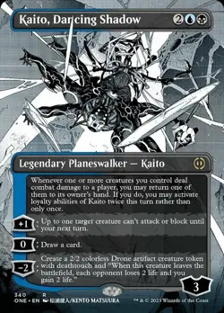 MTG - Kaito, Dancing Shadow - Foil - Borderless Manga, Phyrexia: All Will Be One - Image 1
