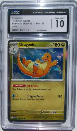 2023 Pokemon Dragonite Scarlet & Violet 151 # 149 Holo En-151 Master Ball CGC 10 - Image 2