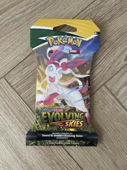 Pokemon Evolving Skies TCG Sleeved Booster Pack Brand New Factory Sealed - Image 1