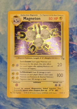 Magneton 11/62 Fossil Holo LP - WOTC English Pokemon TCG - Image 1