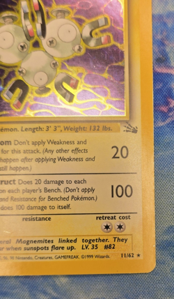 Magneton 11/62 Fossil Holo LP - WOTC English Pokemon TCG - Image 4