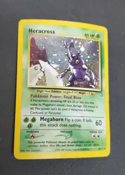Pokemon TCG: Holo Rare Heracross 6/111, Neo Genesis Set - Creased & Curling - Image 4