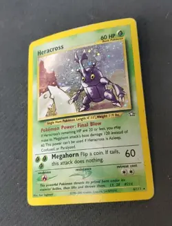 Pokemon TCG: Holo Rare Heracross 6/111, Neo Genesis Set - Creased & Curling - Image 5