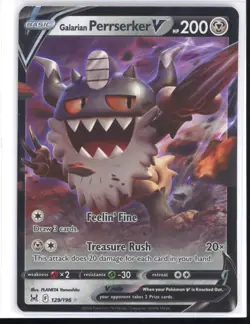 2022 SWSH LOST ORIGINS GALARIAN PERRSERKER V 129/196 TCG Pokemon NM 0321#36 - Image 1